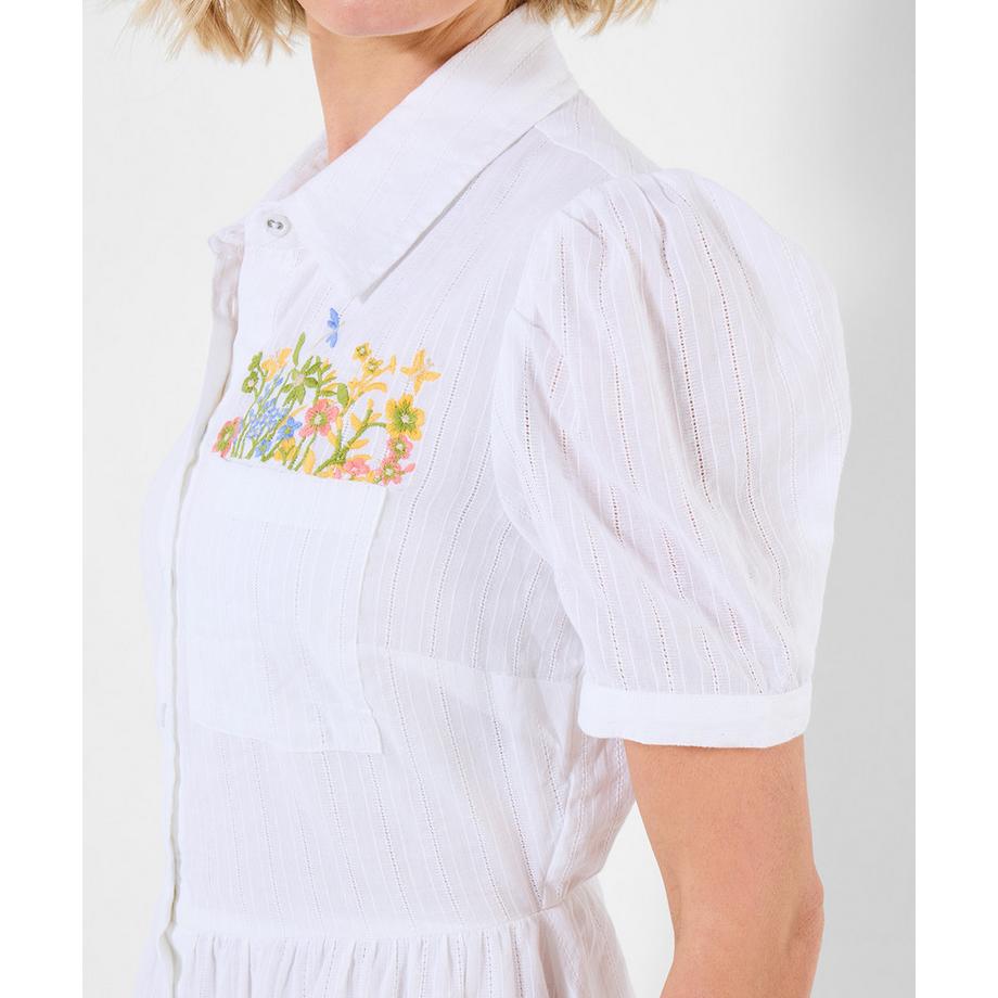 Joe Browns Kurzkleid mit Blumenstickerei und Knopfleiste  