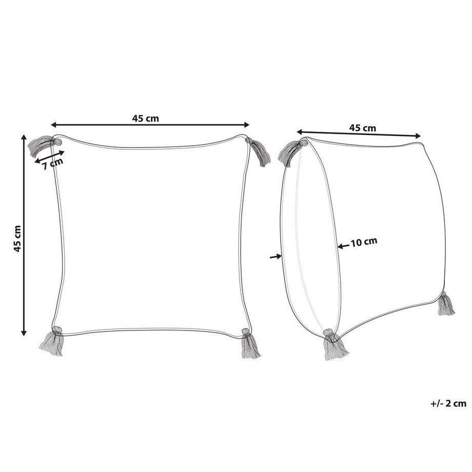 Beliani Dekokissen aus Baumwolle Klassisch JACARANDA  