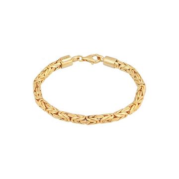 Bracelet Herren Königskette Rund 925 Silber