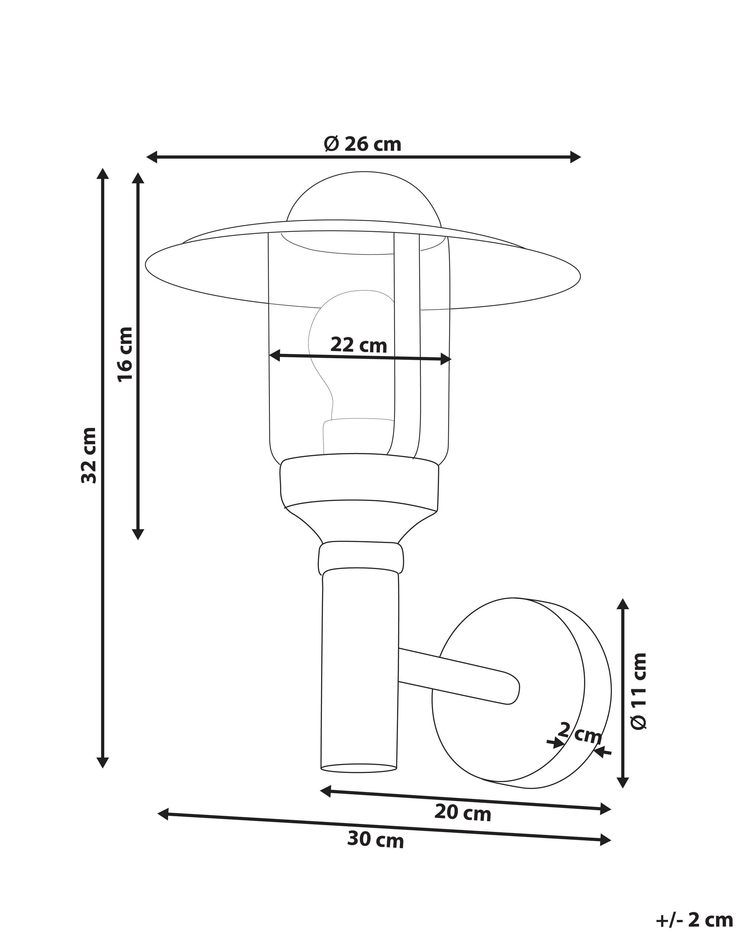 Beliani Lampe murale pour l'extérieur en Aluminium Moderne TIZU  