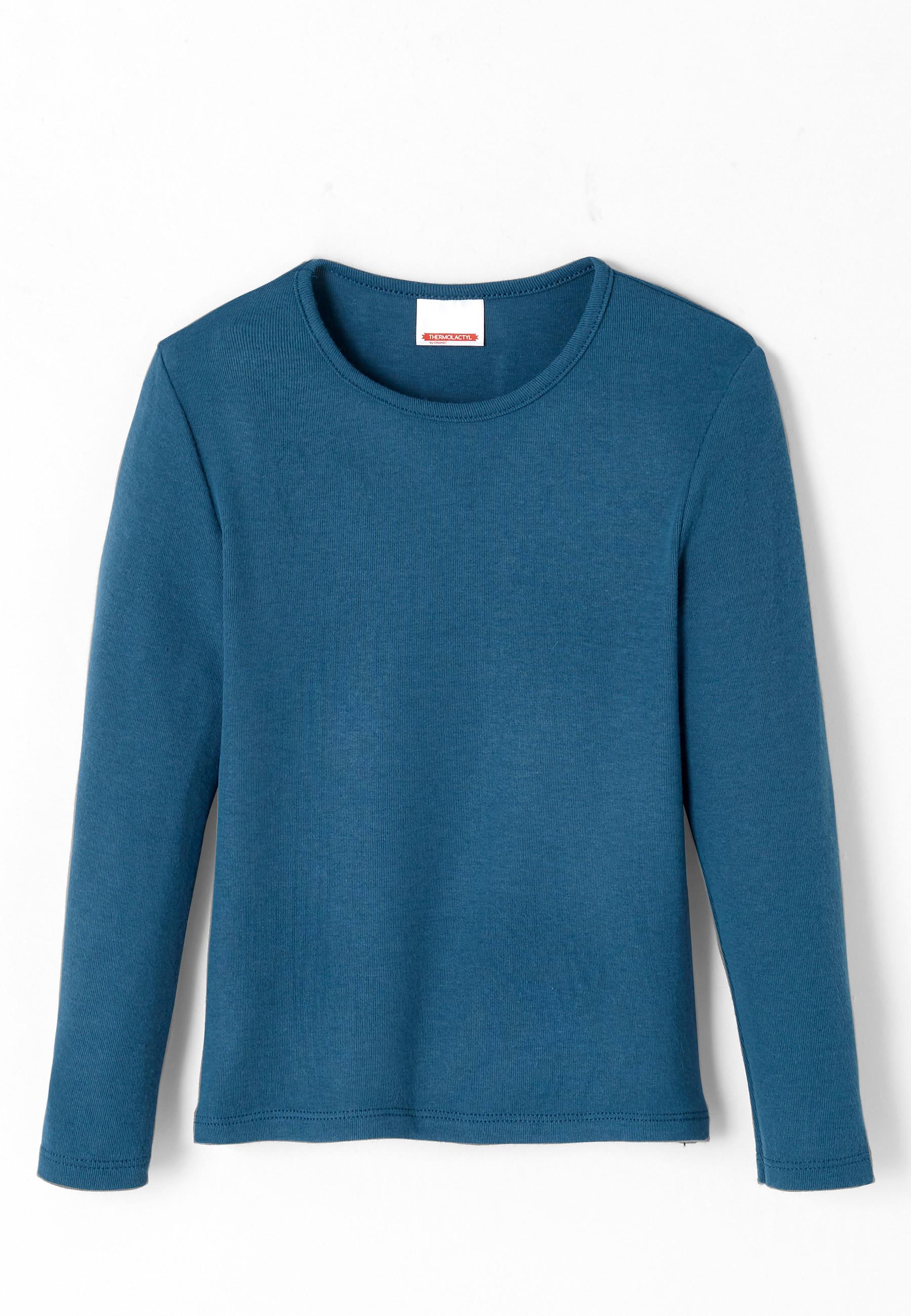 Image of Langärmeliges Shirt Mit Rundhalsausschnitt Für Kinder, Wärmegrad Medium 3. Mädchen Blau 104