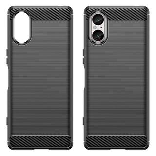 Cover-Discount  Sony Xperia 5 V - Cover in metallo carbon look nero 