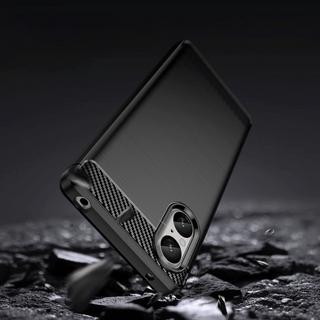 Cover-Discount  Sony Xperia 5 V - Cover in metallo carbon look nero 