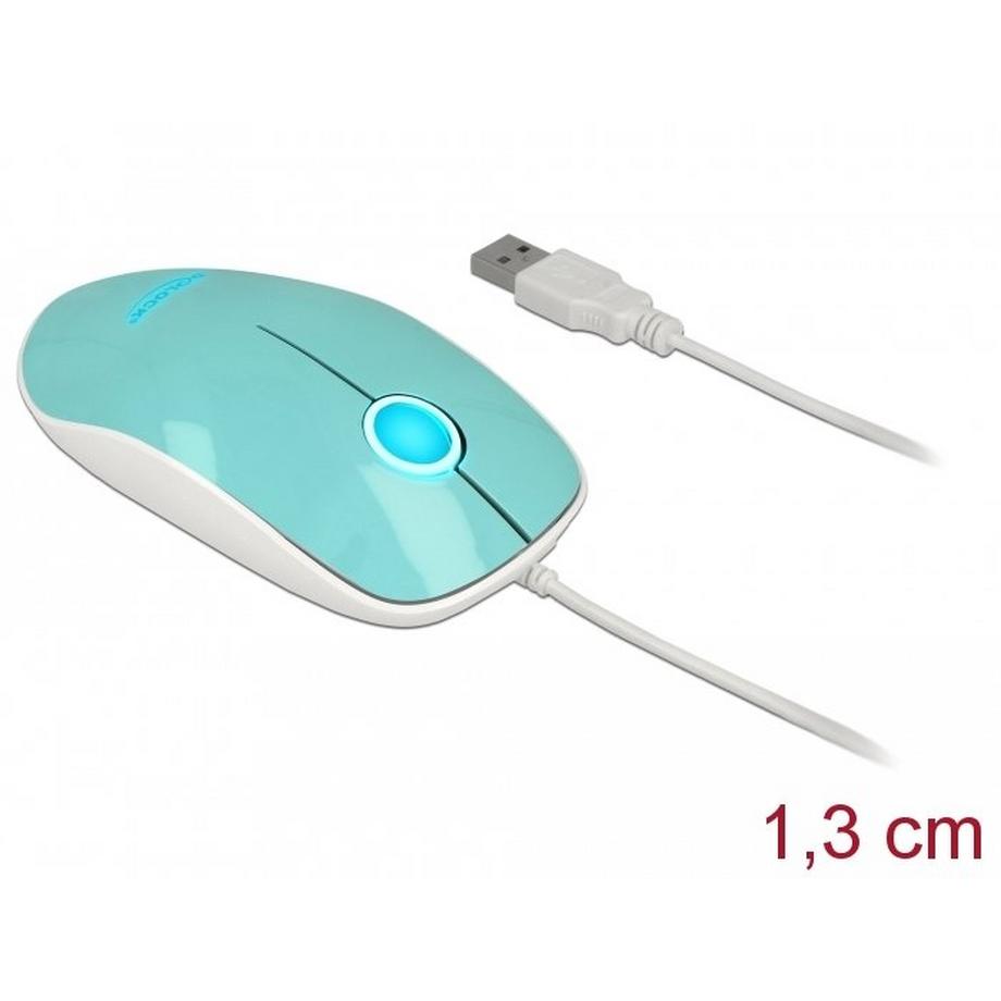 DeLock  12538 mouse Ambidestro USB tipo A Ottico 1200 DPI 