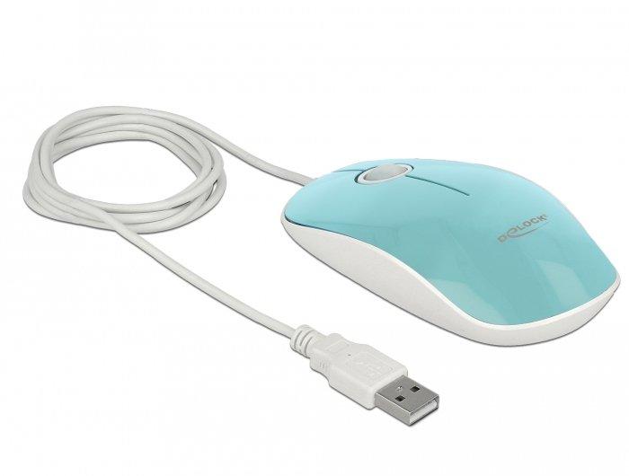 DeLock  12538 mouse Ambidestro USB tipo A Ottico 1200 DPI 