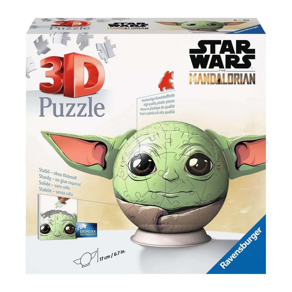 Image of Puzzle Puzzleball Mandalorian Grogu mit Ohren (72Teile)