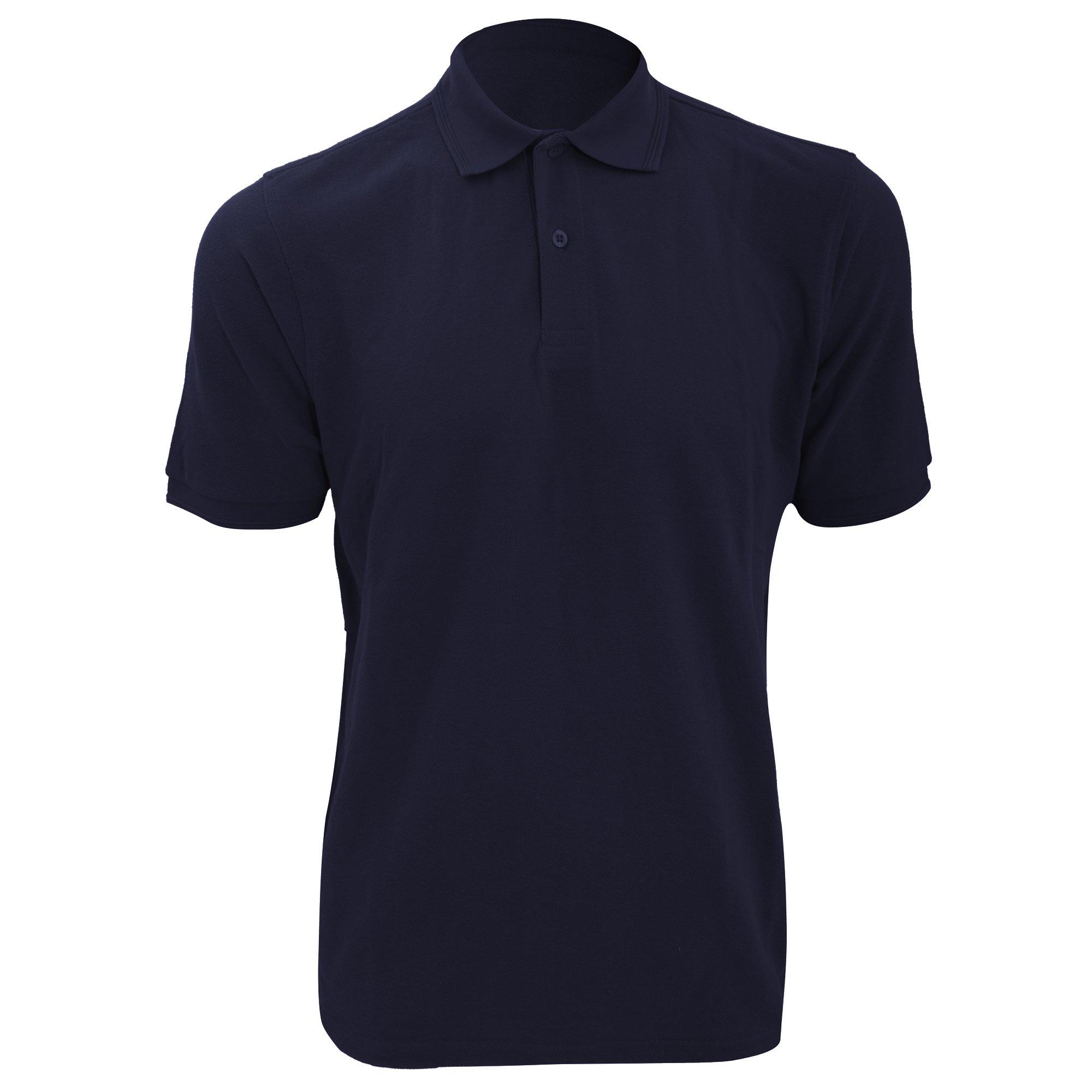 Image of Ripple Collar & Cuff Kurzarm Polo Shirt Herren Marine L