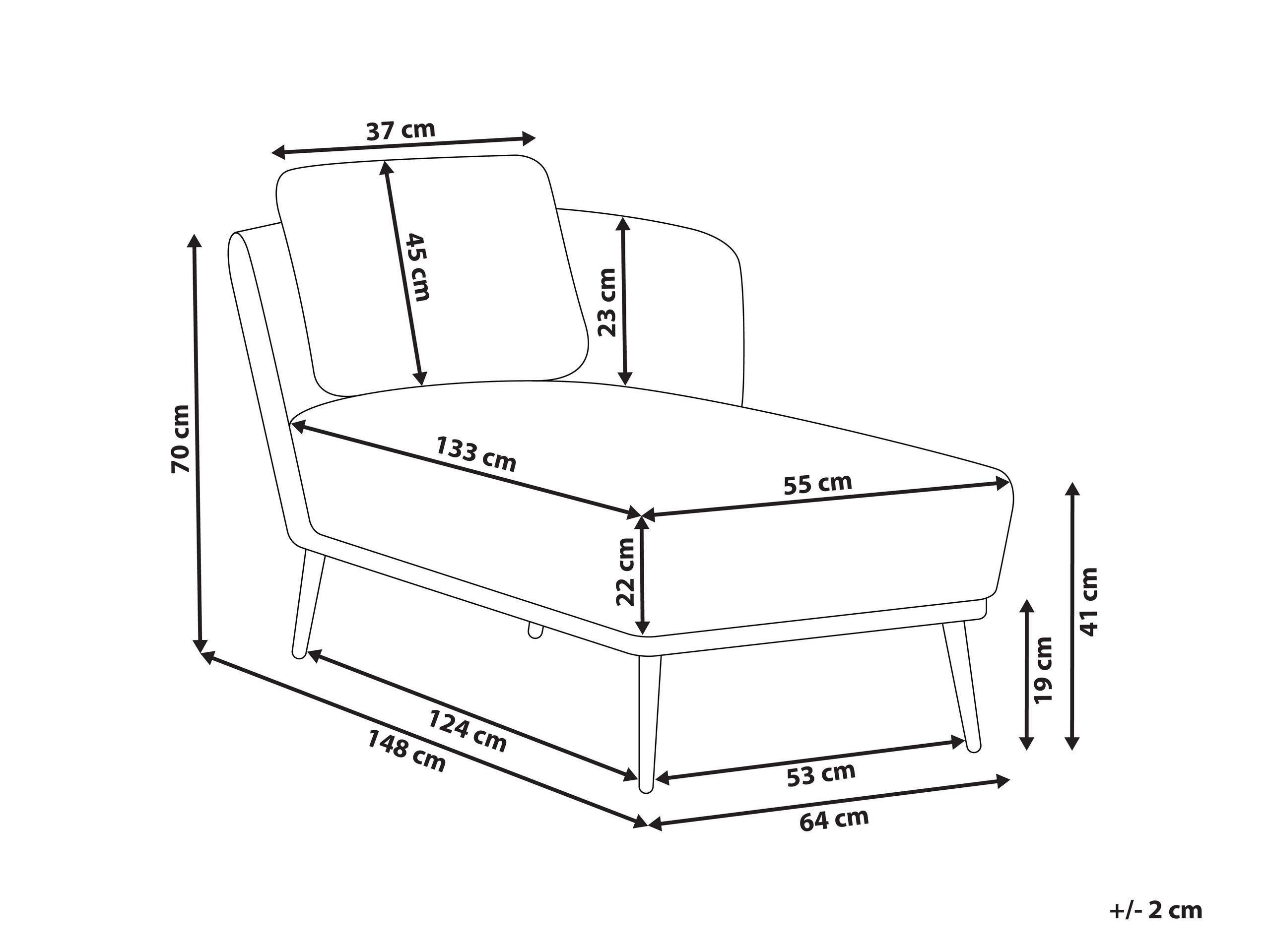 Beliani Chaise longue en Polyester Rétro ARTHEZE  