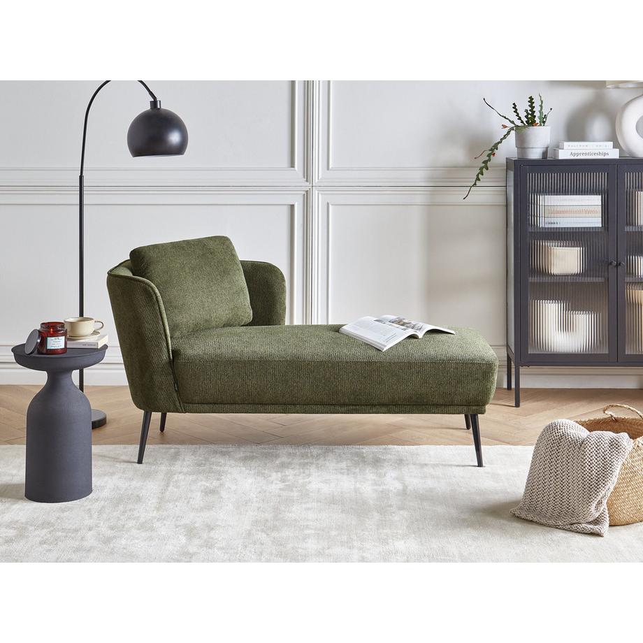 Beliani Linksseitige Chaiselongue aus Stoff  ARTHEZE  