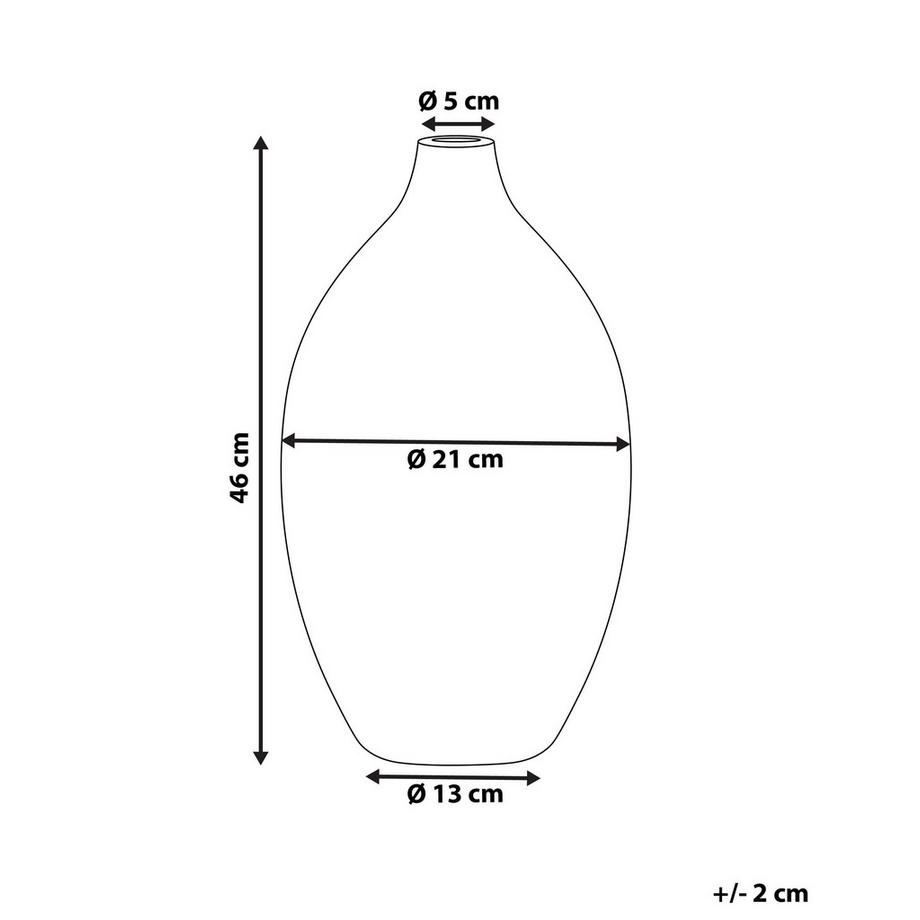 Beliani Vase décoratif en Terre cuite  BAEZA  