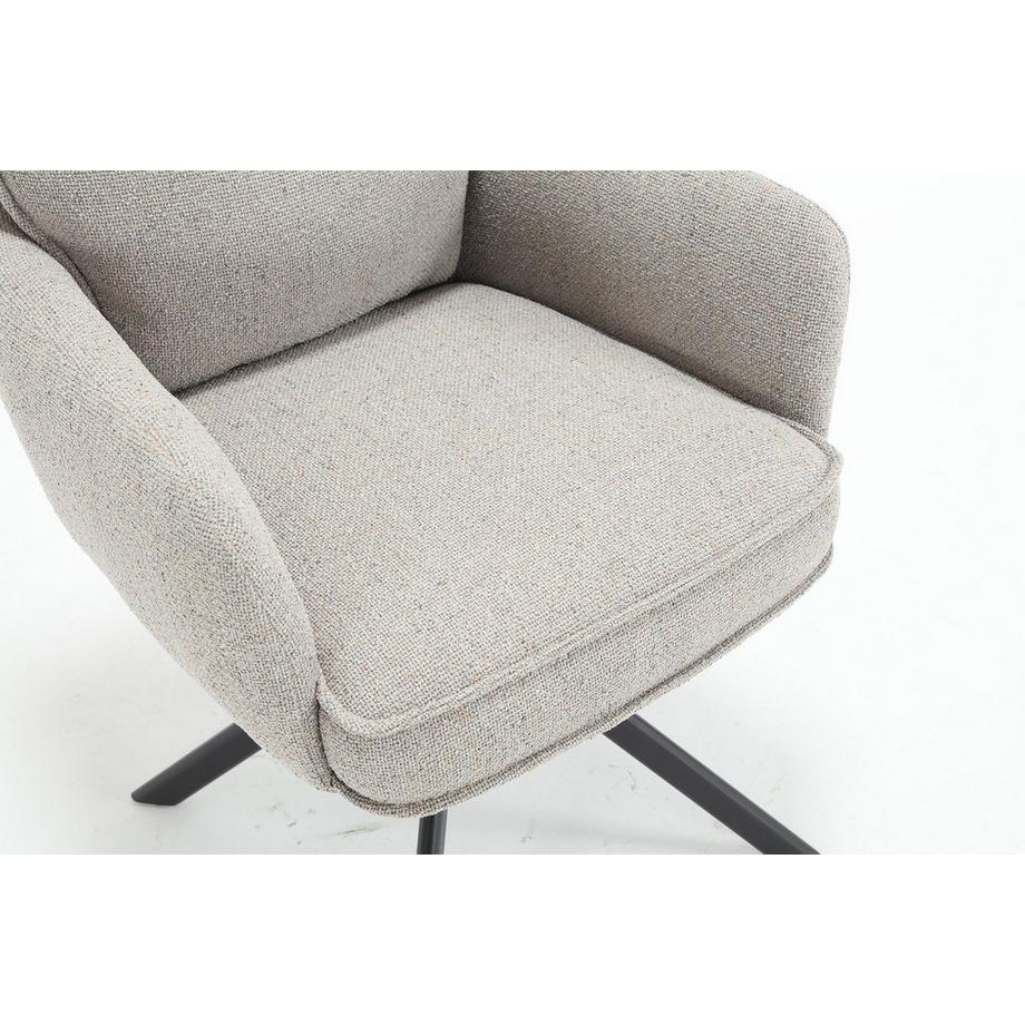 mutoni Chaise avec accoudoirs Kyoto gris  
