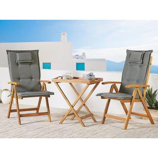 Beliani Bistro Set aus Akazienholz Klassisch JAVA  