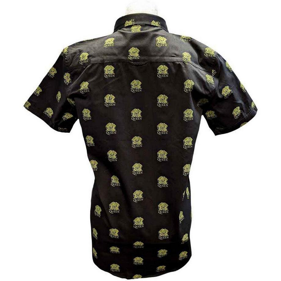 Queen Camicia Maniche Corte con Stampa Su Intera Superficie  