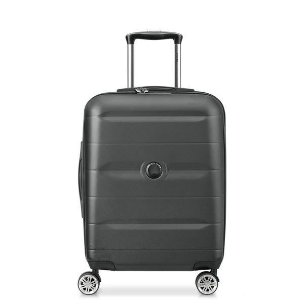 Image of Comete + 4 Doppelrollen Kabinentrolley Slim Line 55 Cm Damen Schwarz 55 CM