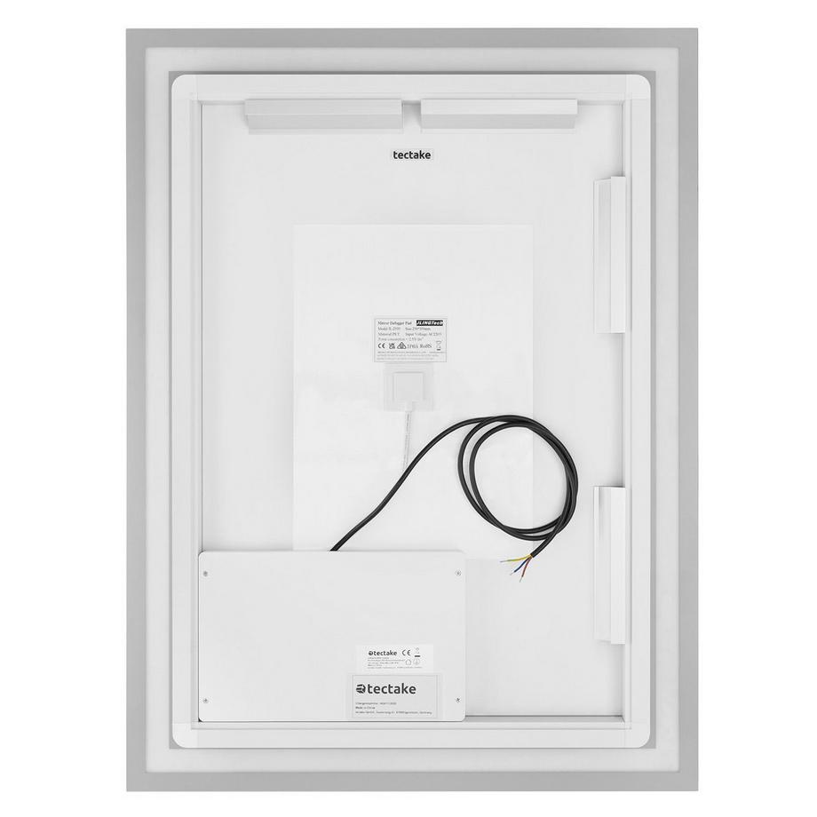 Tectake Specchio da bagno a LED rettangolare Clara Design senza cornice in 3 dimensioni  