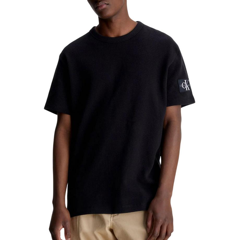 Calvin Klein T-Shirt Boxy con Tessuto a Cialda  