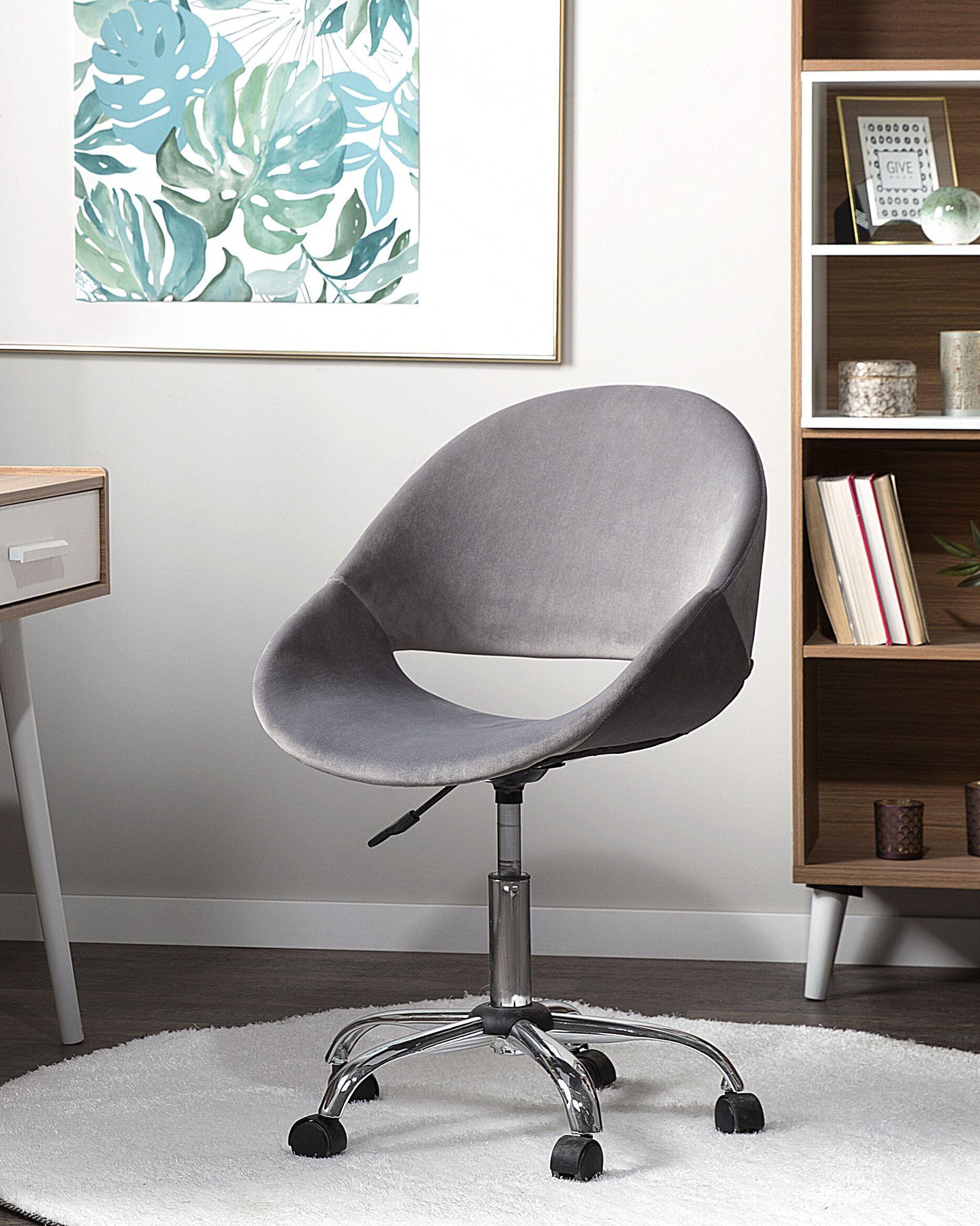 Beliani Chaise de bureau en Velours Moderne SELMA  