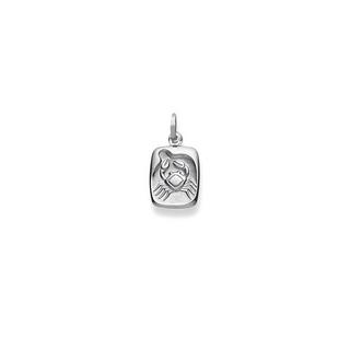 MUAU Schmuck  Pendentif signe du zodiaque crabe or blanc 750, 19x10mm 