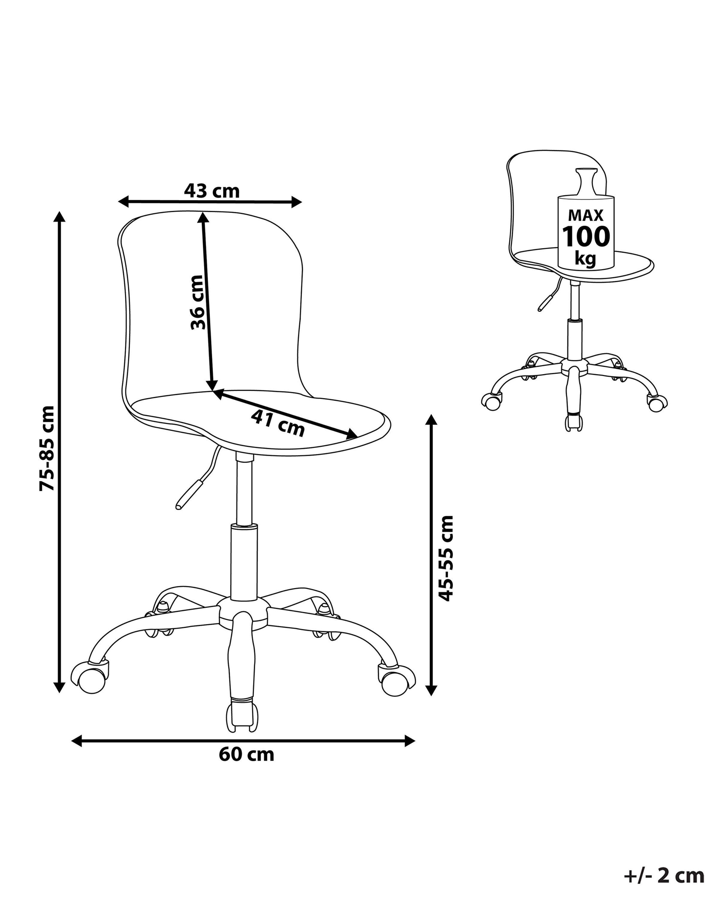 Beliani Chaise de bureau en Cuir PU Moderne VAMO  