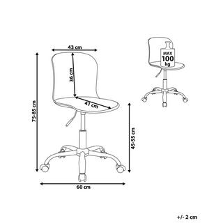 Beliani Chaise de bureau en Cuir PU Moderne VAMO  