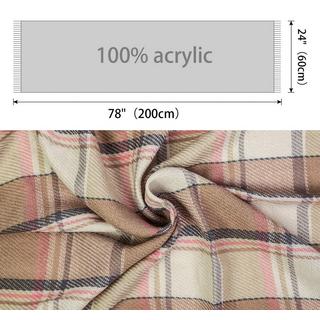 Only-bags.store Karierter quadratischer Schal mit Fransen  