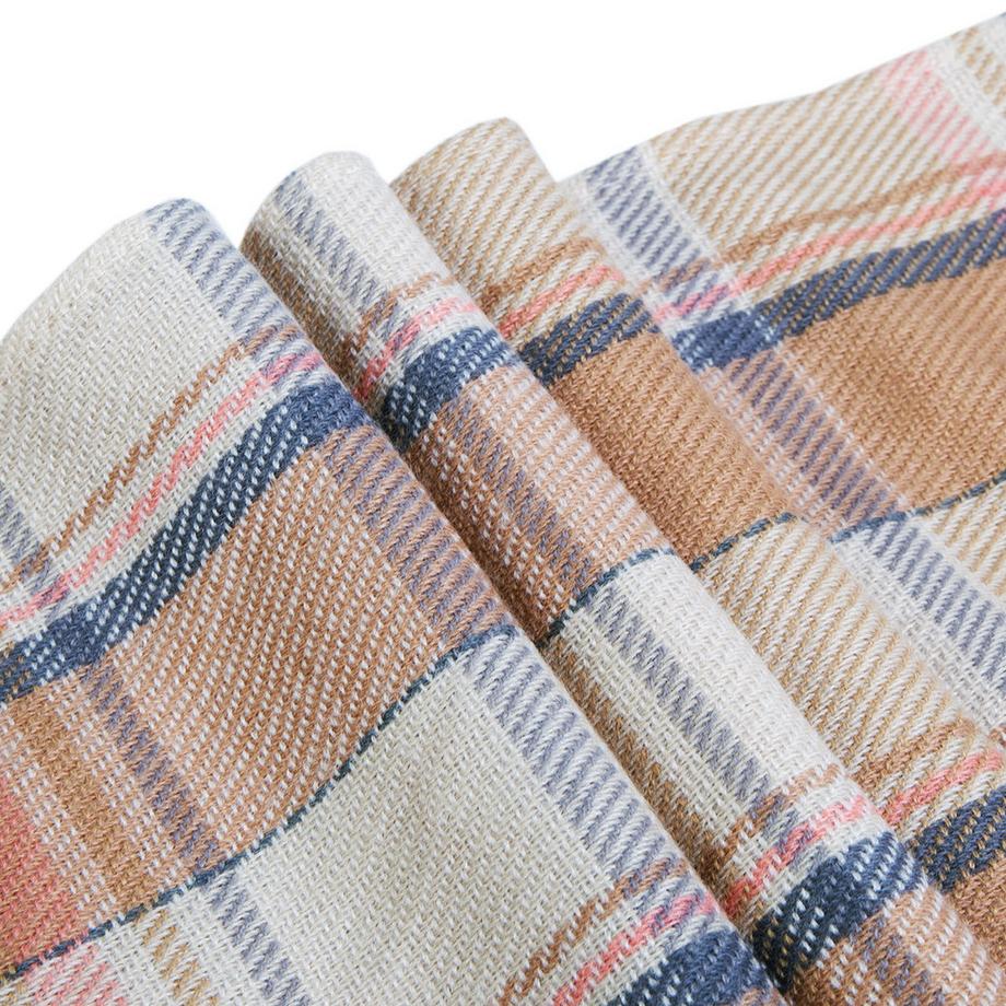 Only-bags.store Karierter quadratischer Schal mit Fransen  