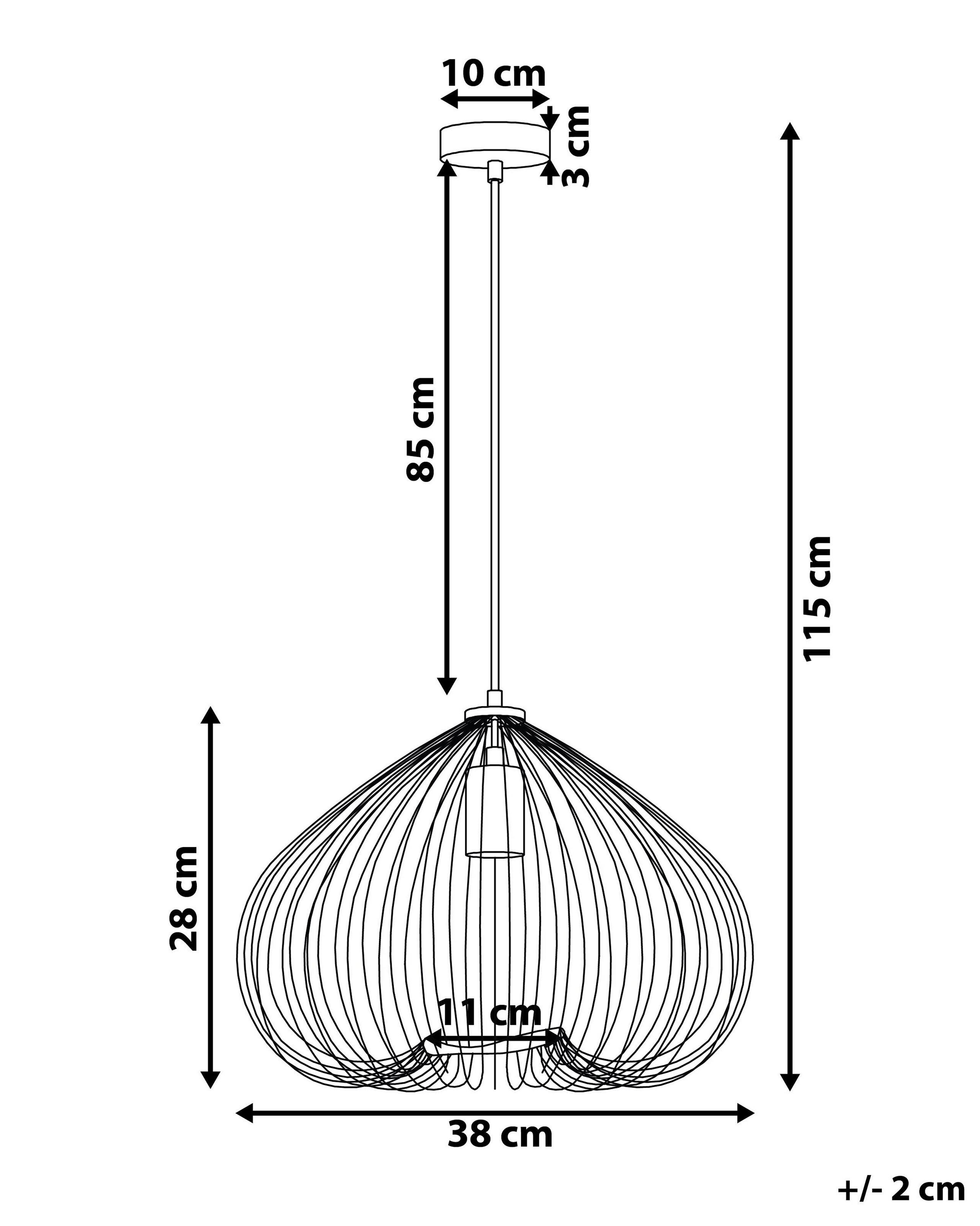 Beliani Lampe suspension en Métal Industriel TORDINO  