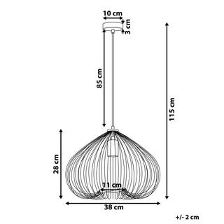 Beliani Lampe suspension en Métal Industriel TORDINO  