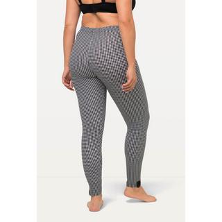 Ulla Popken  Leggings con pied-de-poule e ricami 