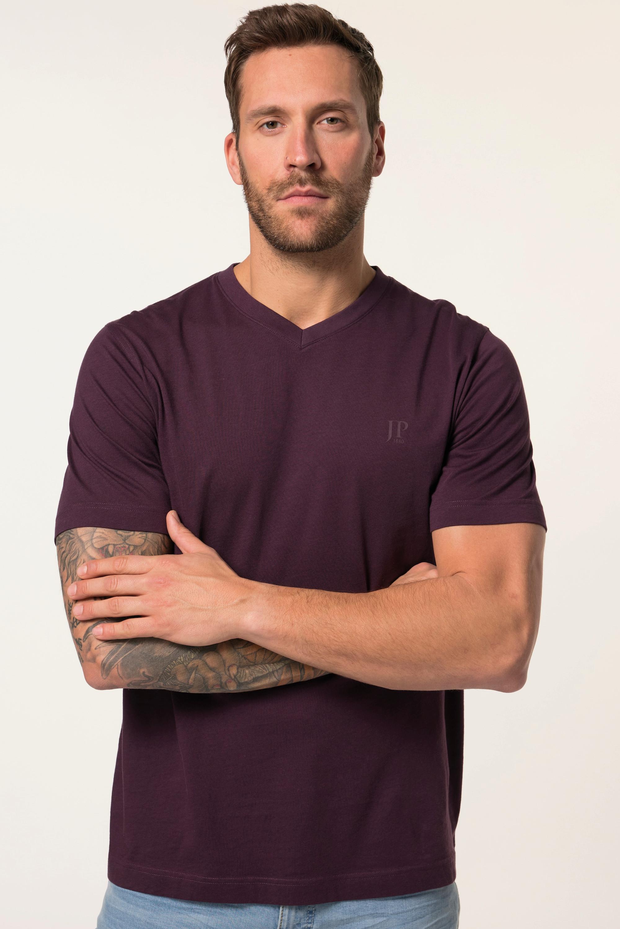 JP1880 Basic V-Ausschnitt Halbarm T-Shirt 2er-Pack  