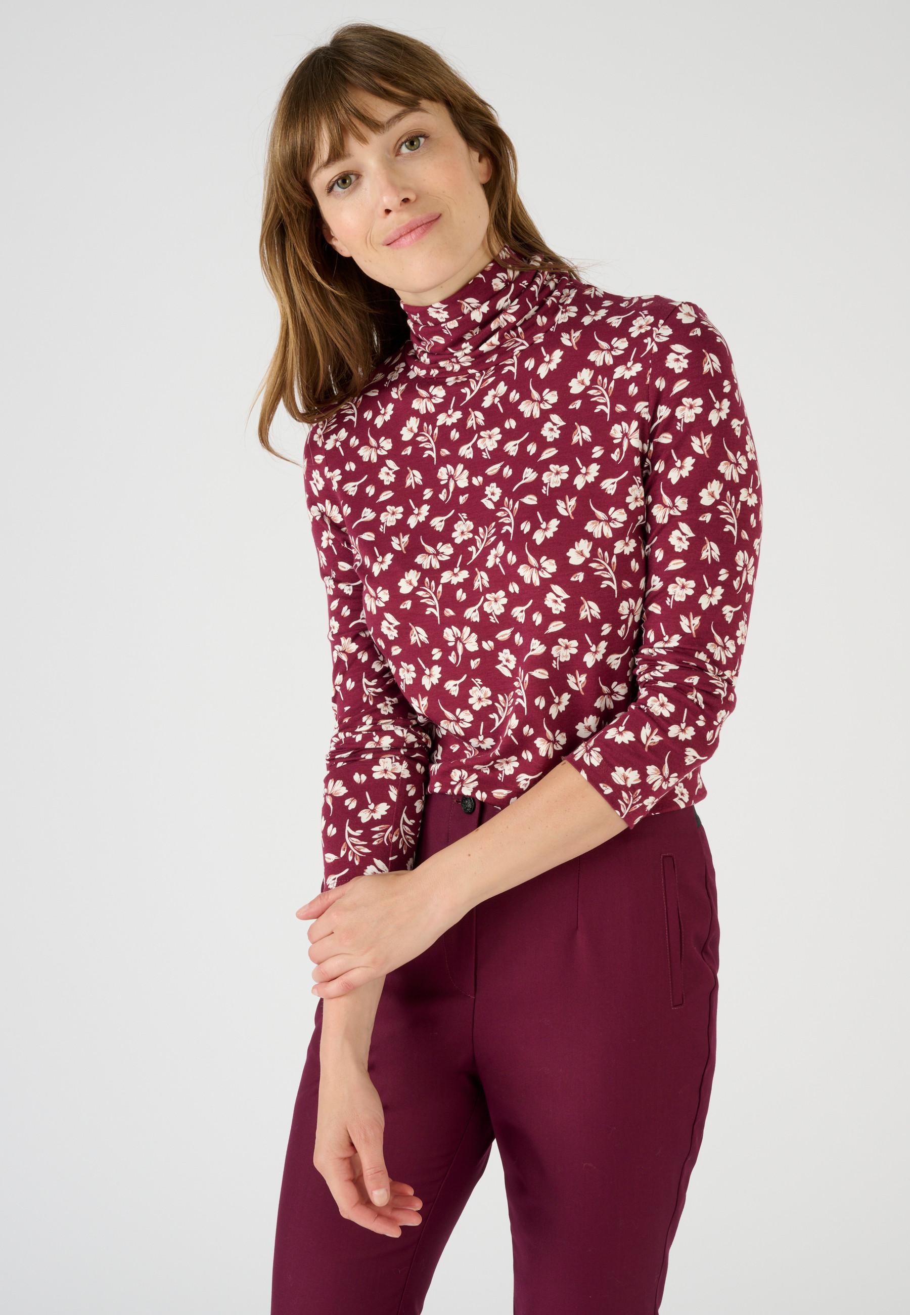 Image of Rollkragen-unterziehpullover Aus Fliessendem Jersey. Damen Rot 50/52