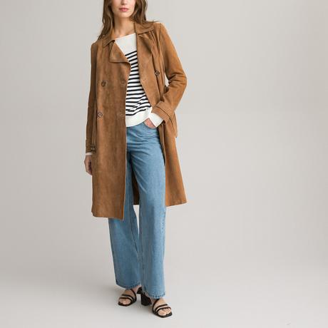 La Redoute Collections Trench Lungo in Pelle  