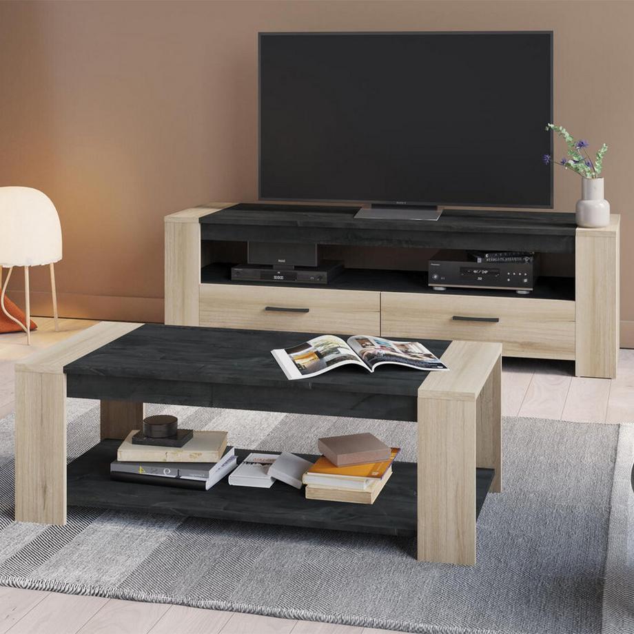 Calicosy Table Basse avec 2 Plateaux L109 cm - Sheffield  