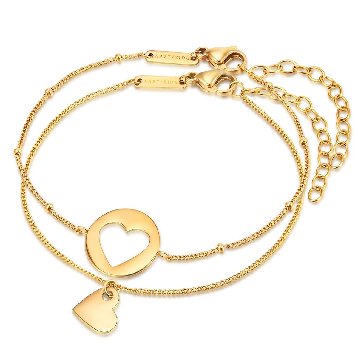 Eastside  Femme Bracelet en acier inoxydable Coeur 