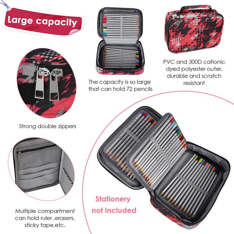 Only-bags.store  72 Fächer Federmäppchen, Etui Buntstifthalter Etui 