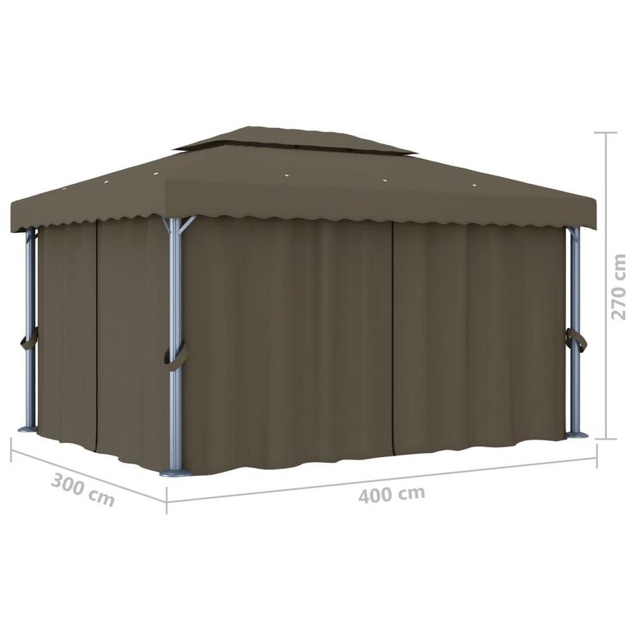 VidaXL gazebo Tessuto  