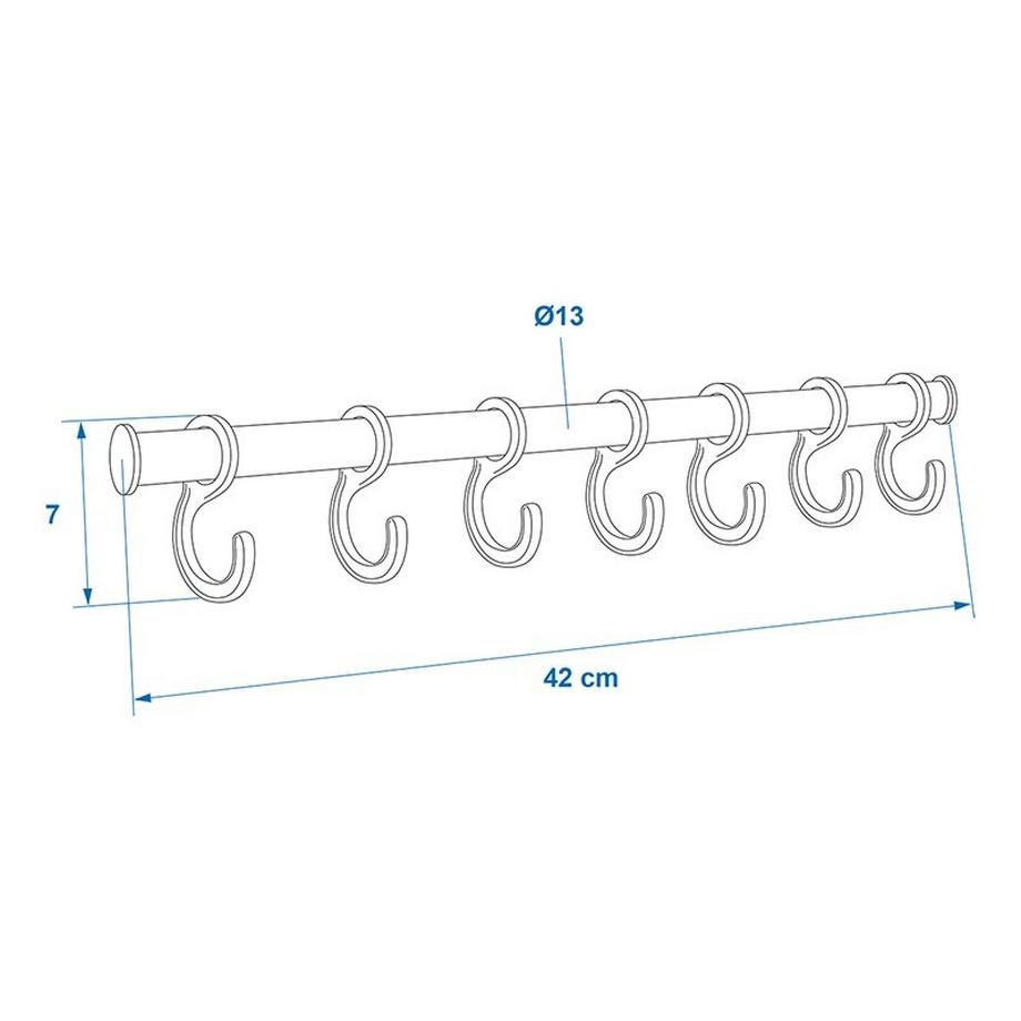 Pricenet  Appendiabiti a 7 ganci per tendalini e tende da caravan 