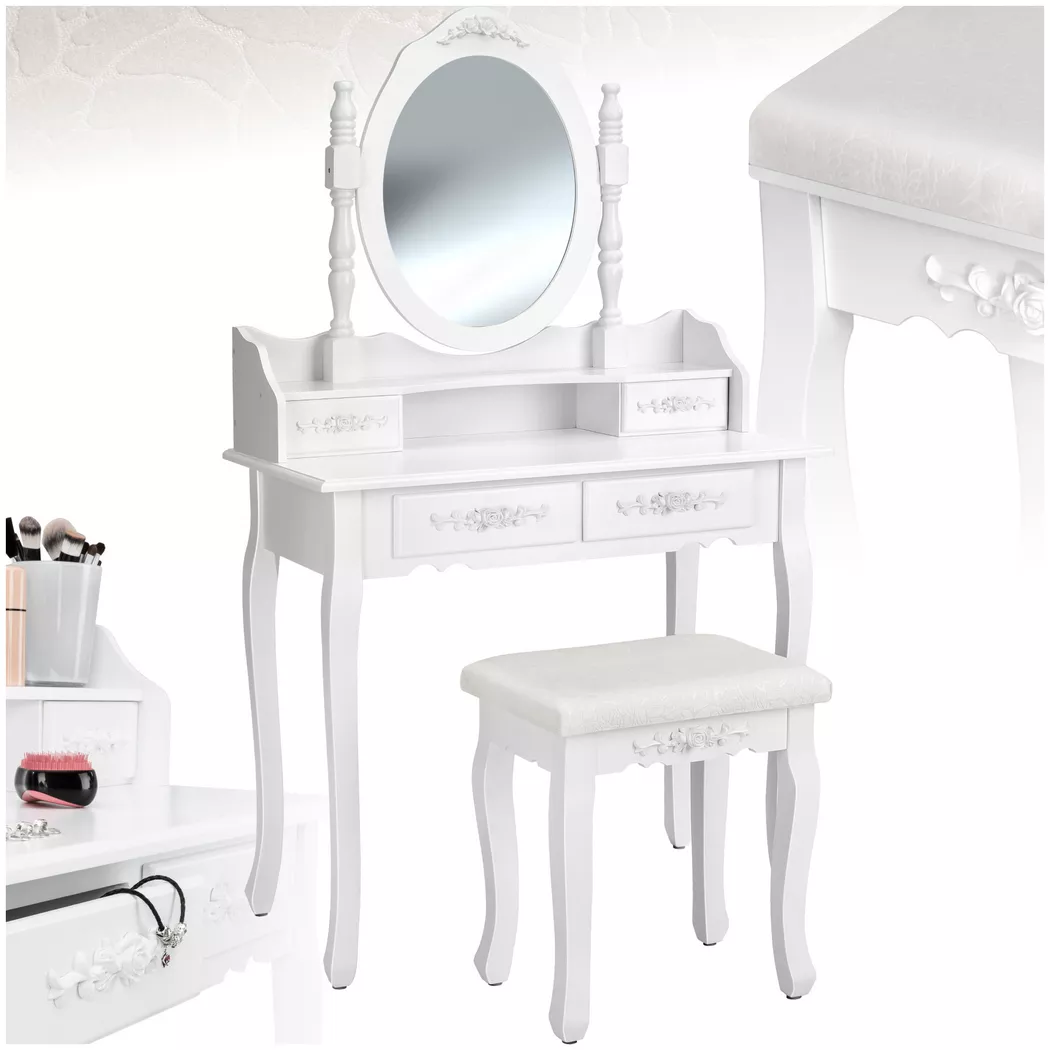 Coiffeuse table de maquillage Miroir pivotable