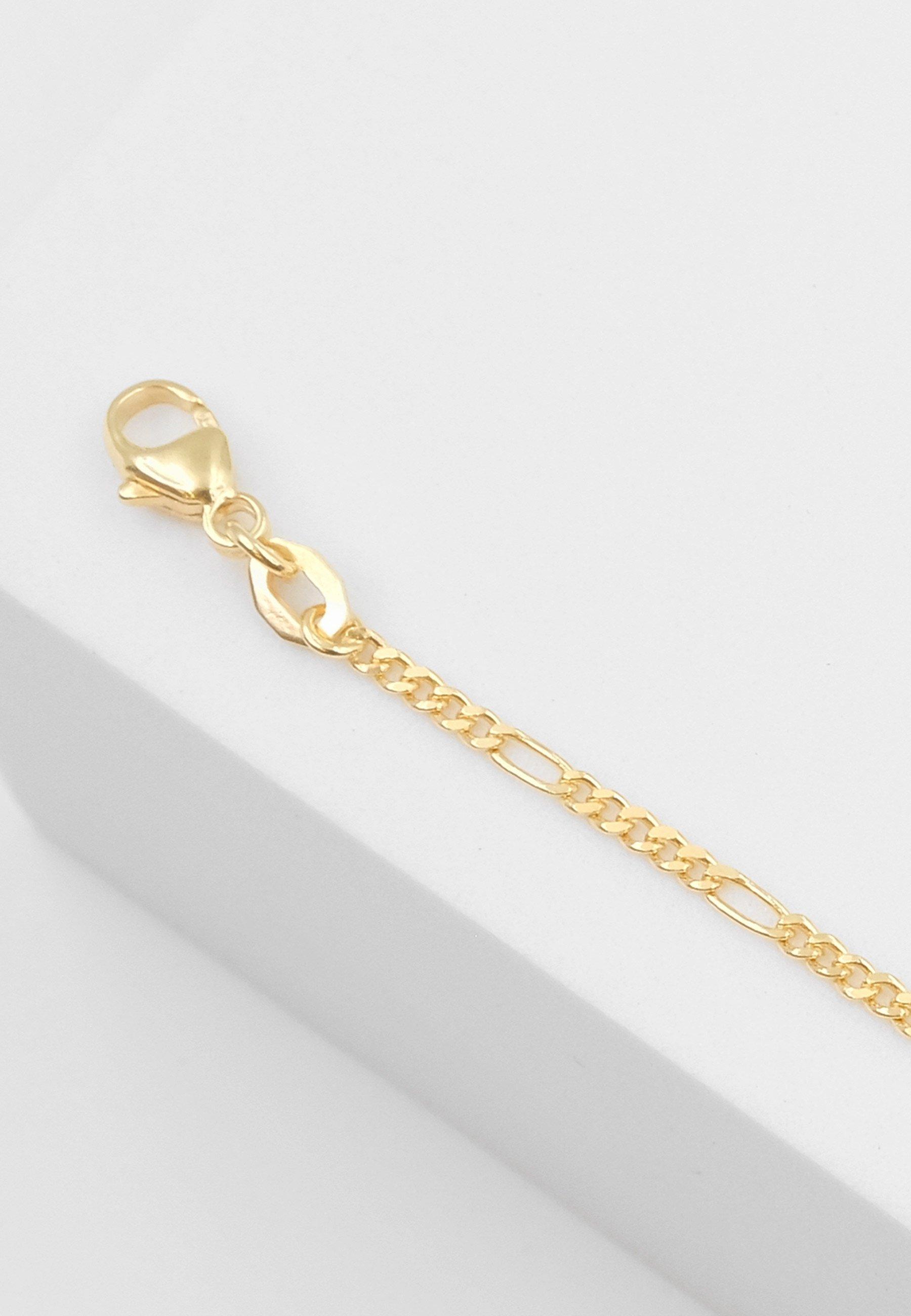 MUAU Schmuck  ID-Bracelet Figaro Bär Gelbgold 750, 1.8mm, 14cm 