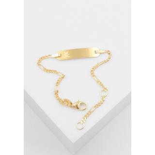 MUAU Schmuck  ID-Bracelet Figaro Bär Gelbgold 750, 1.8mm, 14cm 