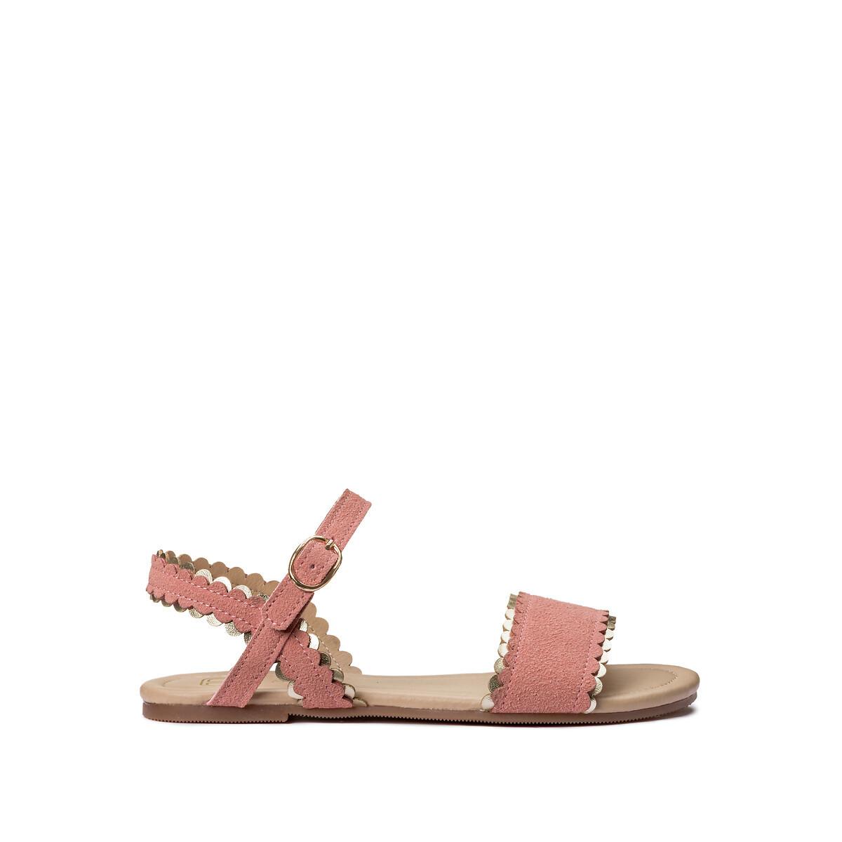 Image of Sandalen Mit Zackenbordüre Unisex Rosa 28