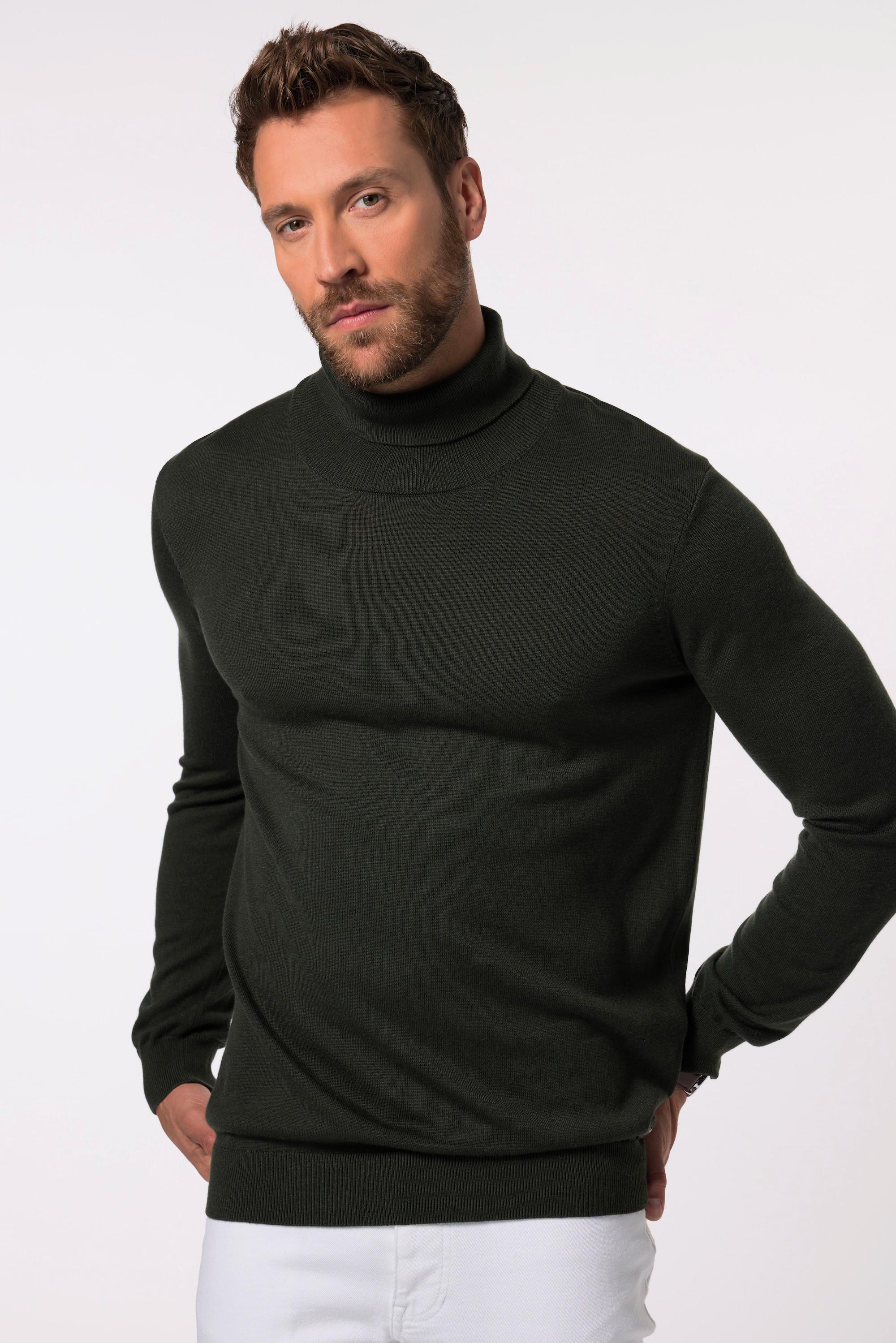 JP1880  Rollkragen-Pullover FLEXNAMIC®, Merino Mix, bis 7 XL 