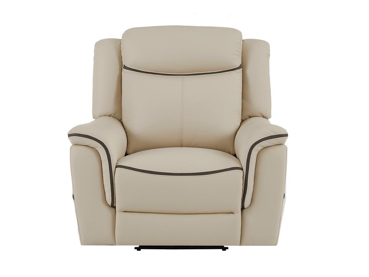 Vente-unique Relaxsessel elektrisch - Leder - Beige - ADELIO  