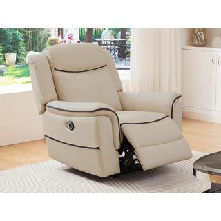 Vente-unique Relaxsessel elektrisch - Leder - Beige - ADELIO  