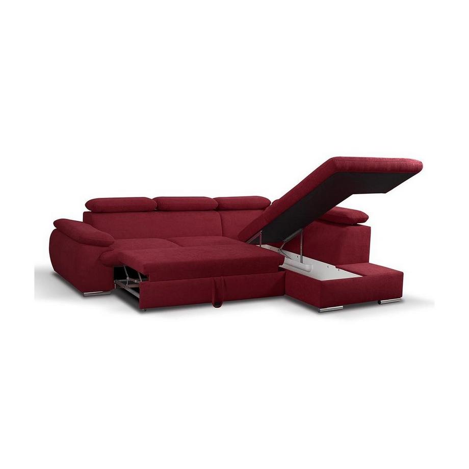 Vente-unique Ecksofa mit Schlaffunktion Bettkasten FABIEN Ecke Rechts  