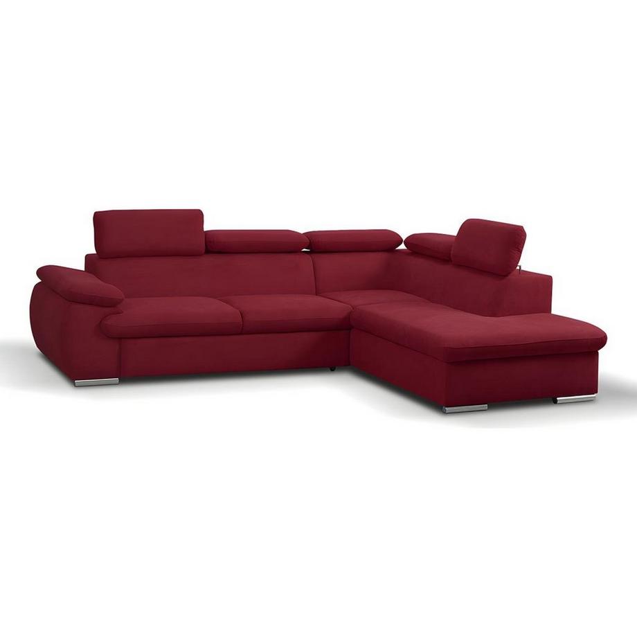 Ecksofa mit Schlaffunktion Bettkasten FABIEN Ecke Rechts