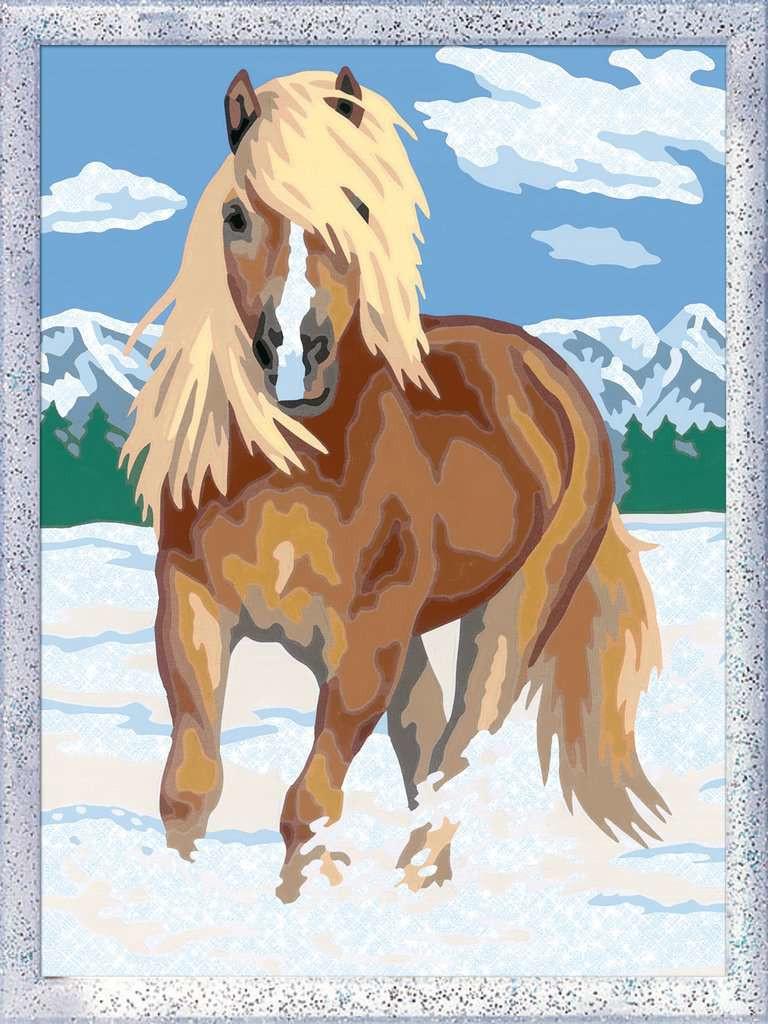 Ravensburger  Malen nach Zahlen Haflinger im Schnee 