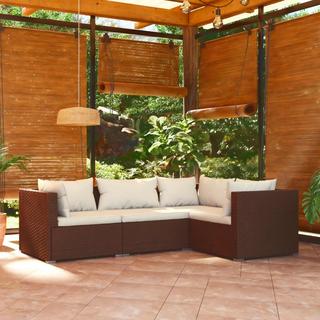 VidaXL set salotto da giardino Polirattan  