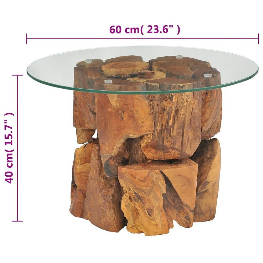 VidaXL Table basse teck  