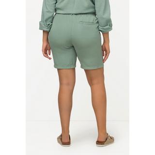 Ulla Popken  Short Rose en Lyocell, aspect jean. Jambe large et taille élastique. 